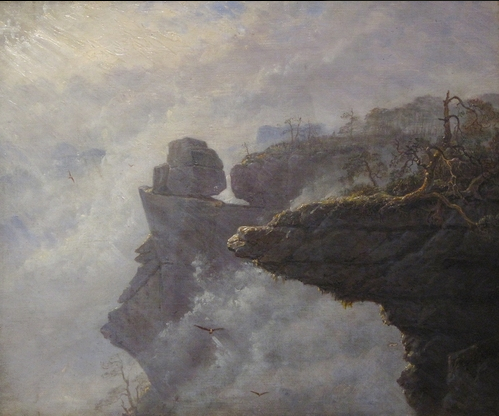 Carl Gustav Carus, nuages de brume en suisse saxonne