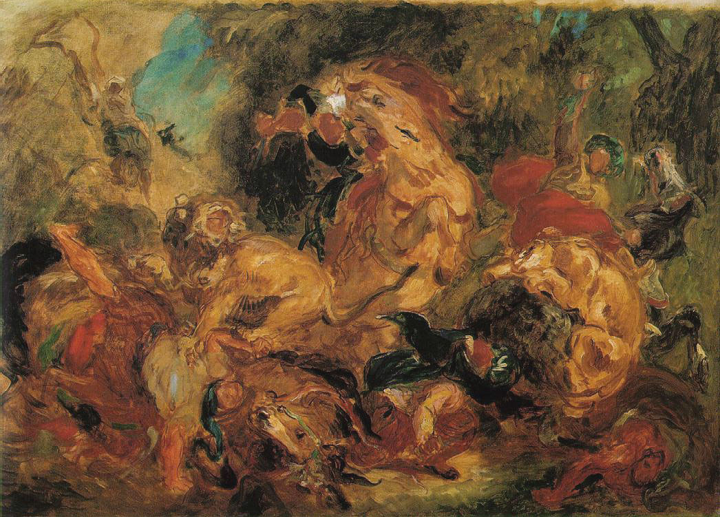 Delacroix, Chasse au lion, 1854