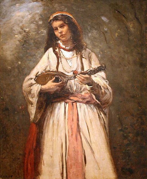 Femme à la Mandoline, étude libre d’après Corot