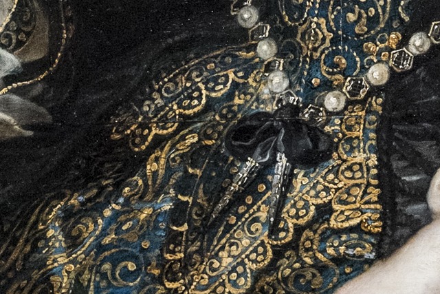 Portrait d’Anne d’Autriche, Atelier de Rubens, détail