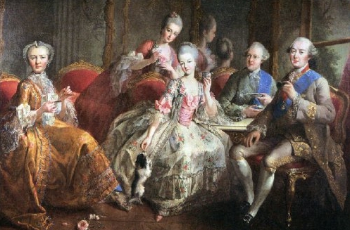 194screenshot. La Famille du duc de Penthièvre en 1768 dit aussi La Tasse de Chocolat