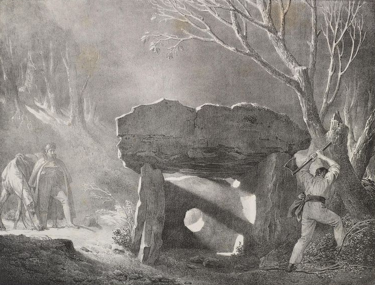 Alexandre-Évariste Fragonard (le fils du connu), monument druidique dans le bois de Trie dans la forêt de Lions.