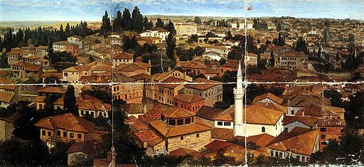 Pierre Prévost, panorama d’Istanbul (détail parce que l’original fait bien 6 m de long) via Wikipedia commons
