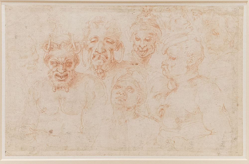 DSCF9792 Giulio Clovio, _le Roi David dansant devant l'Arche d'Alliance, dans un encadrement ornemental_, vers 1540, aquarelle et gouache sur velin.
