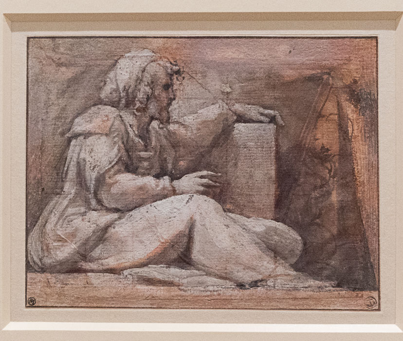 DSCF9793 Michelangelo Buonarroti, dut Michel-Ange, _Têtes grotesques et autres études_, vers 1525 (?), sanguine.
