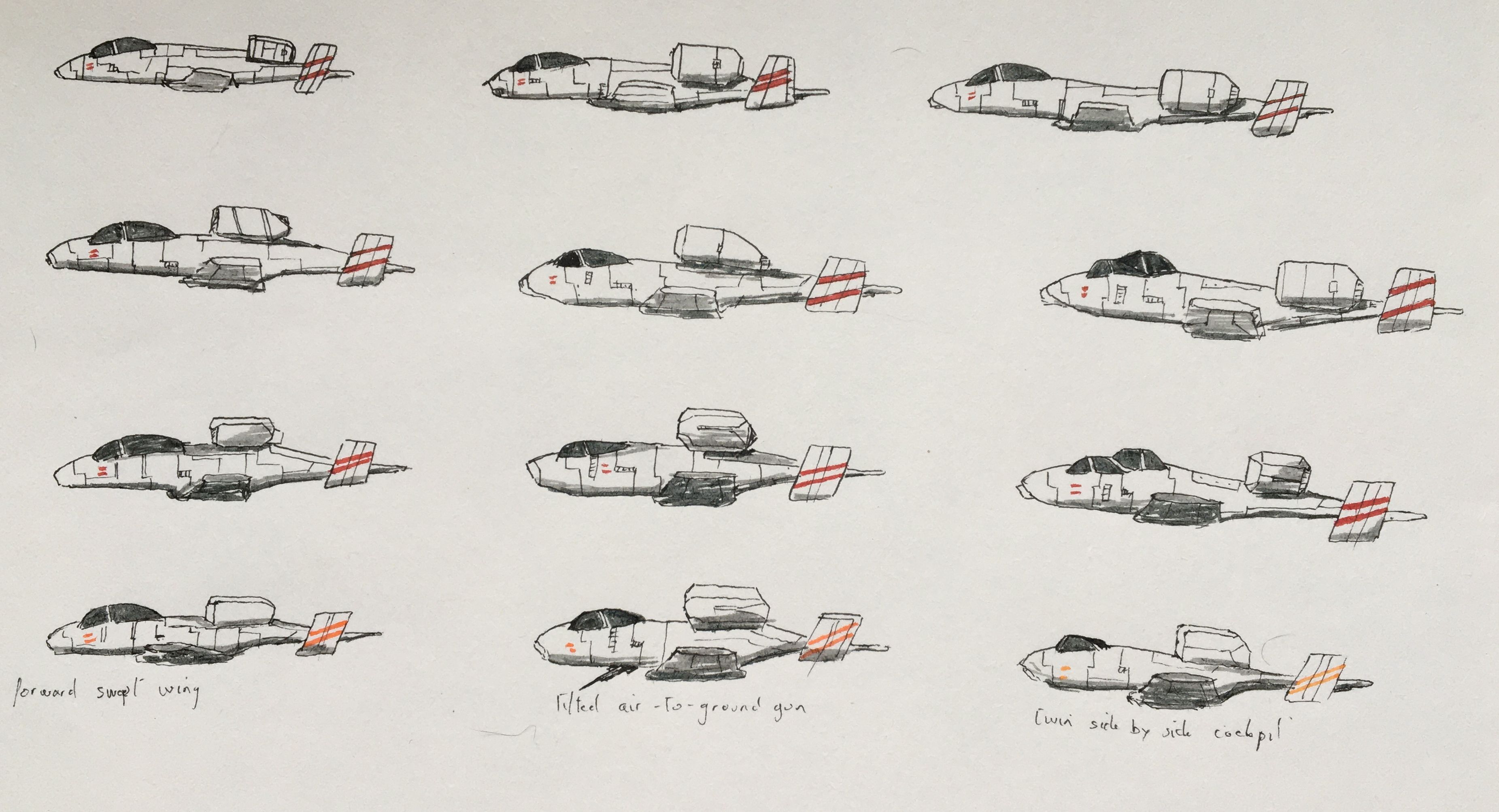 Various concepts for Close Air support model