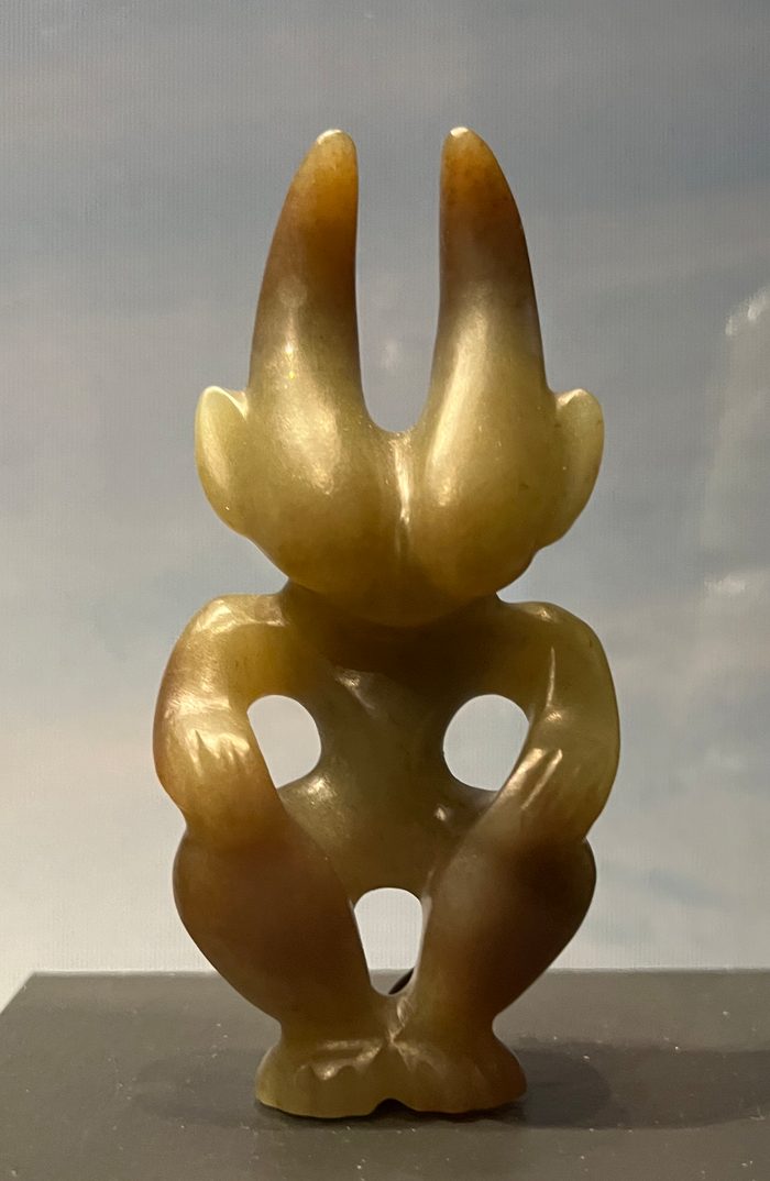 Figure de chaman, jade, culture de Hongshan, 4700-2900 Av. J.C., Chine, Mongolie Intérieure