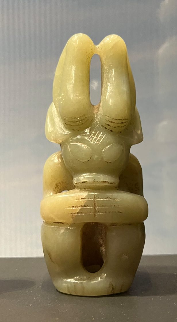 Figure de chaman, jade, culture de Hongshan, 4700-2900 Av. J.C., Chine, Mongolie Intérieure