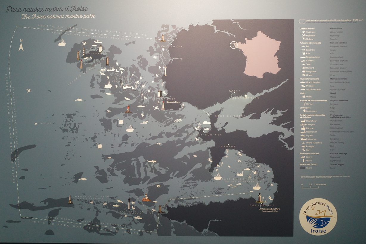 Carte du parc national de l'Iroise