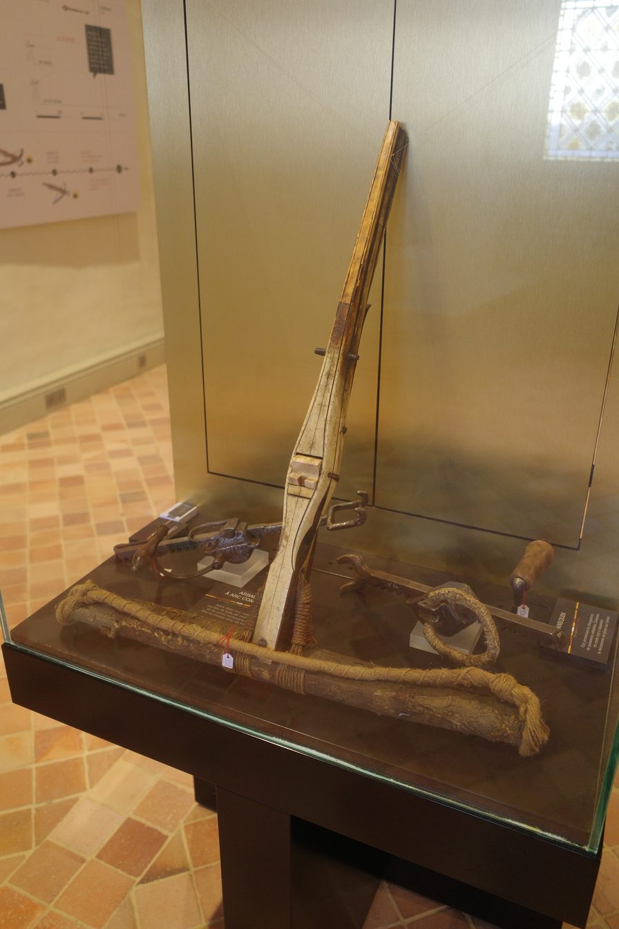 La salle d'armes et une collection d'arbalètes