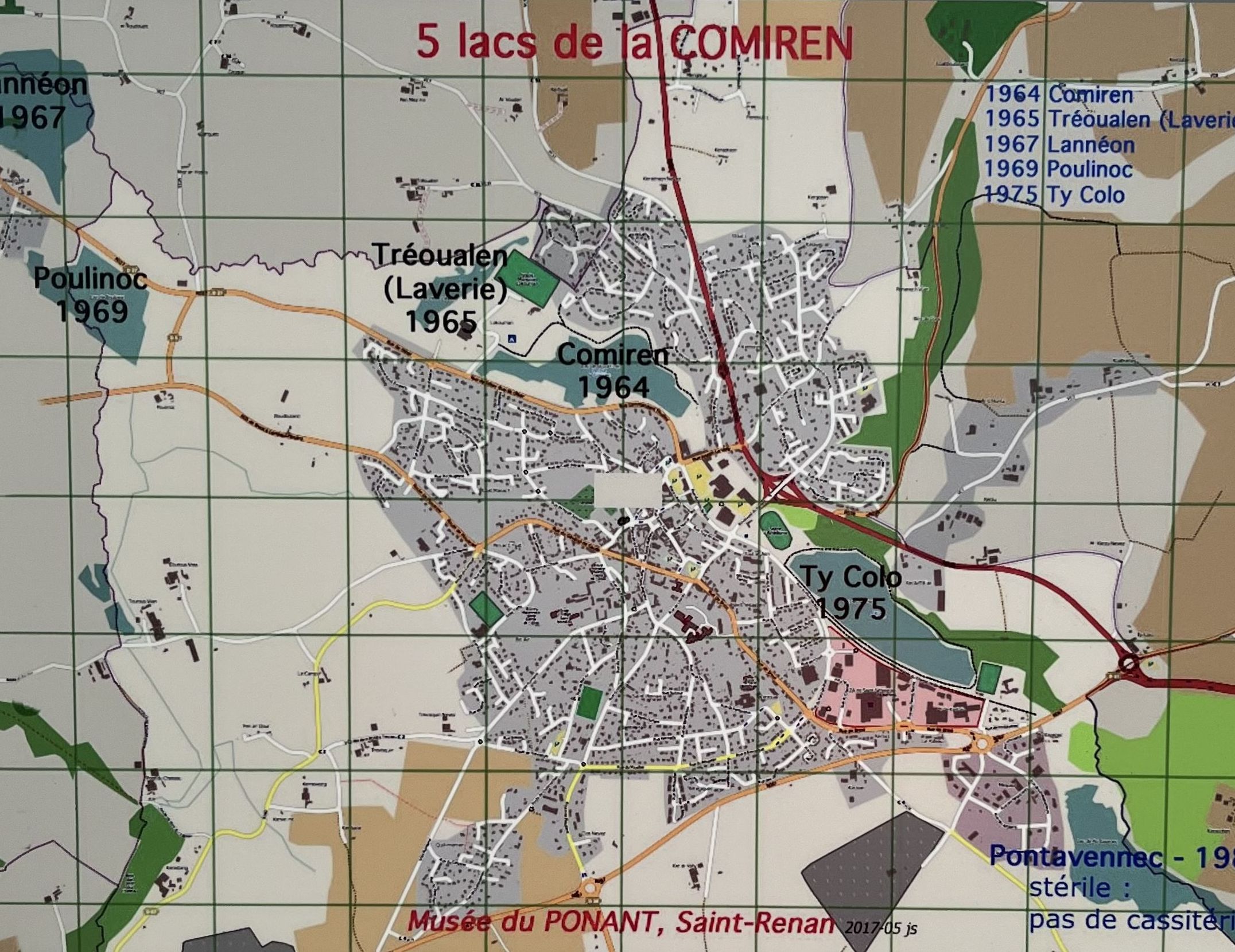 La chronologie des creusement (source exposition Comiren à Saint-Renan)