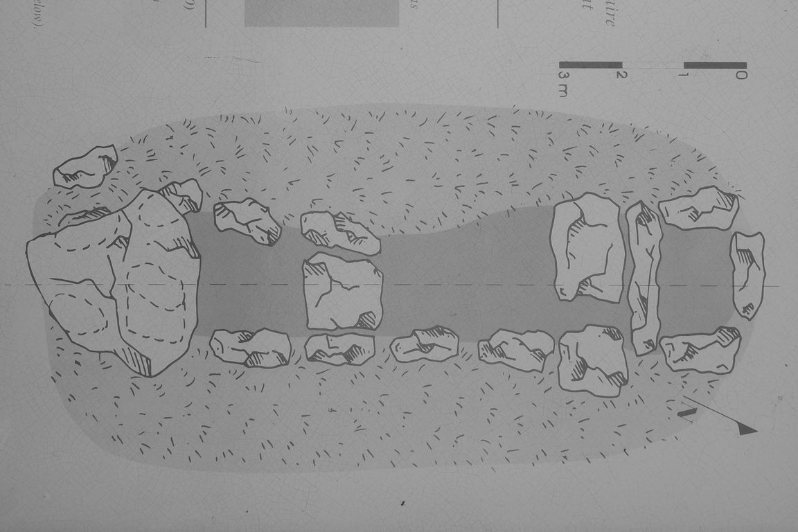 Plan de l'allée couverte du Ribi