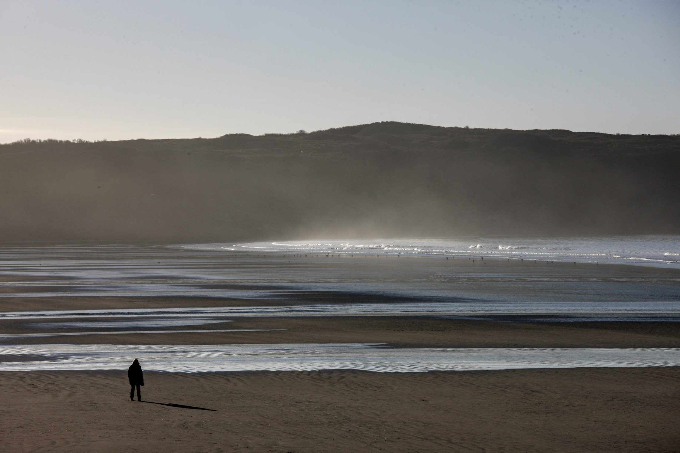 La brume se dissipe au départ de la ballade.