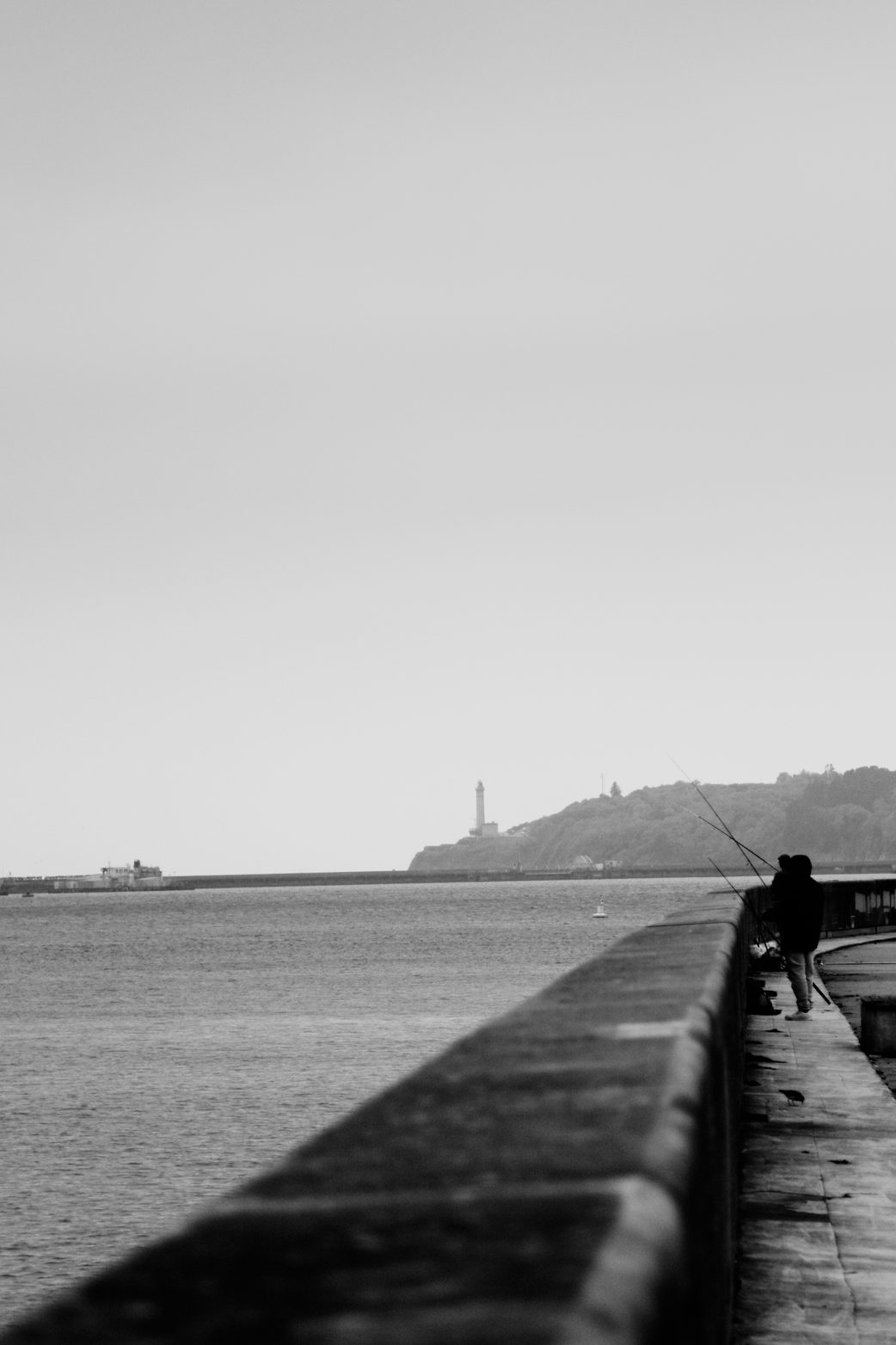 Depuis la jetée de Brest, vue vers Sainte-Anne du Portzic