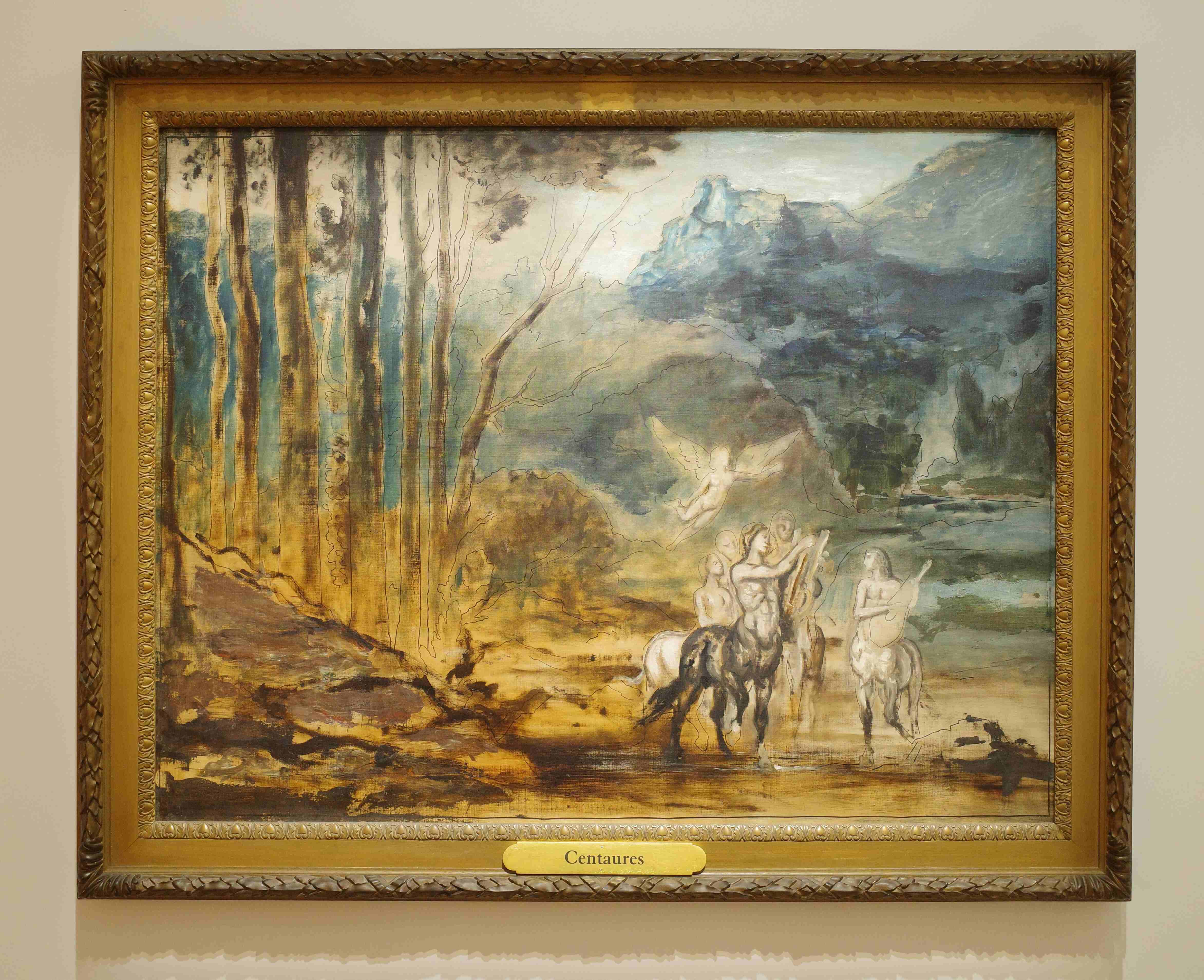 Gustave Moreau, Centaures, XIXè, huile