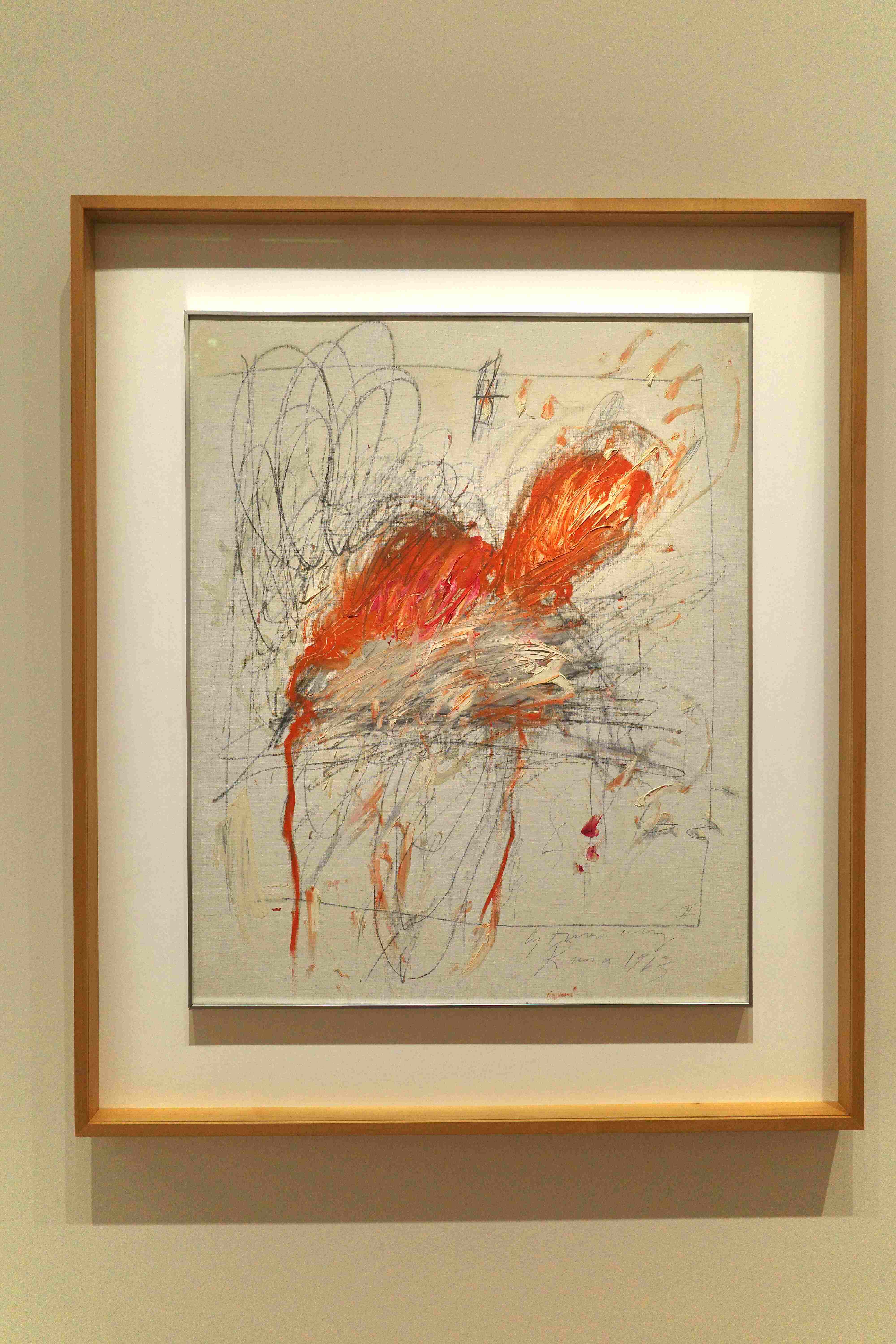 Cy Twombly, Leda an the Swan, 1963, huile, mine de plomb et crayon