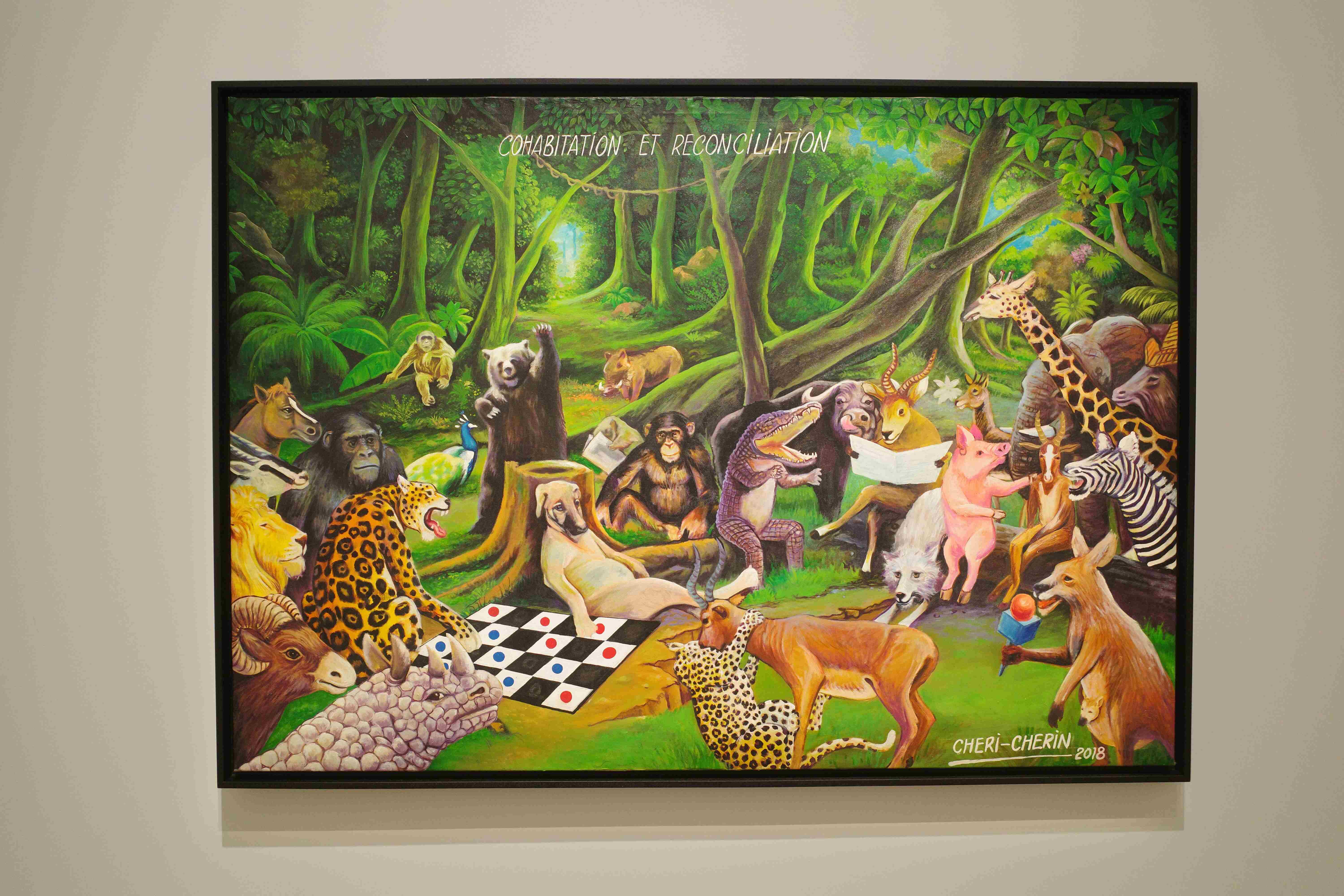 Chéri Chérin, Cohabitation et réconciliation 2018 acrylique
