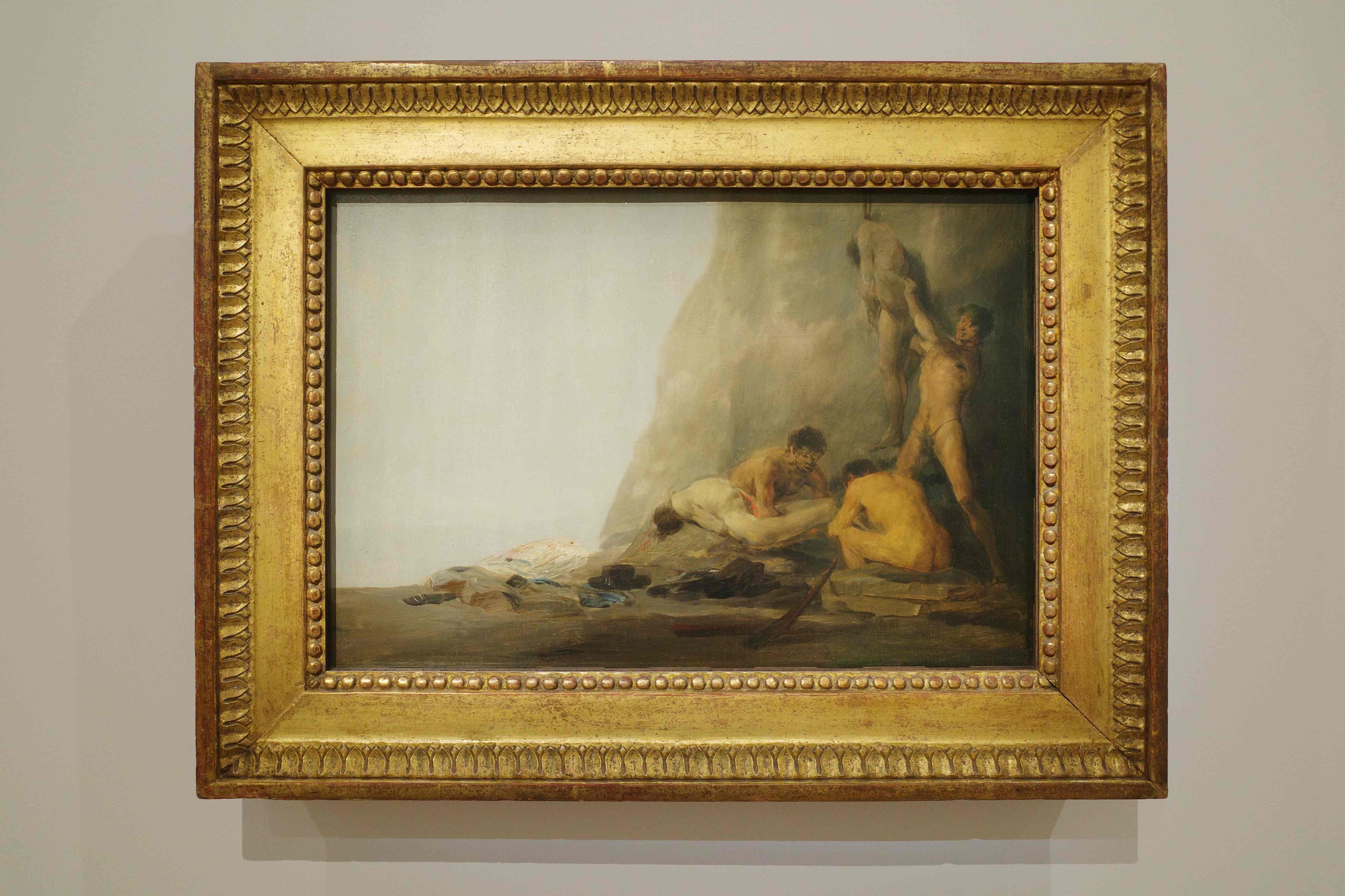 Goya, Cannibales dépeçant leurs victimes, huile sur bois