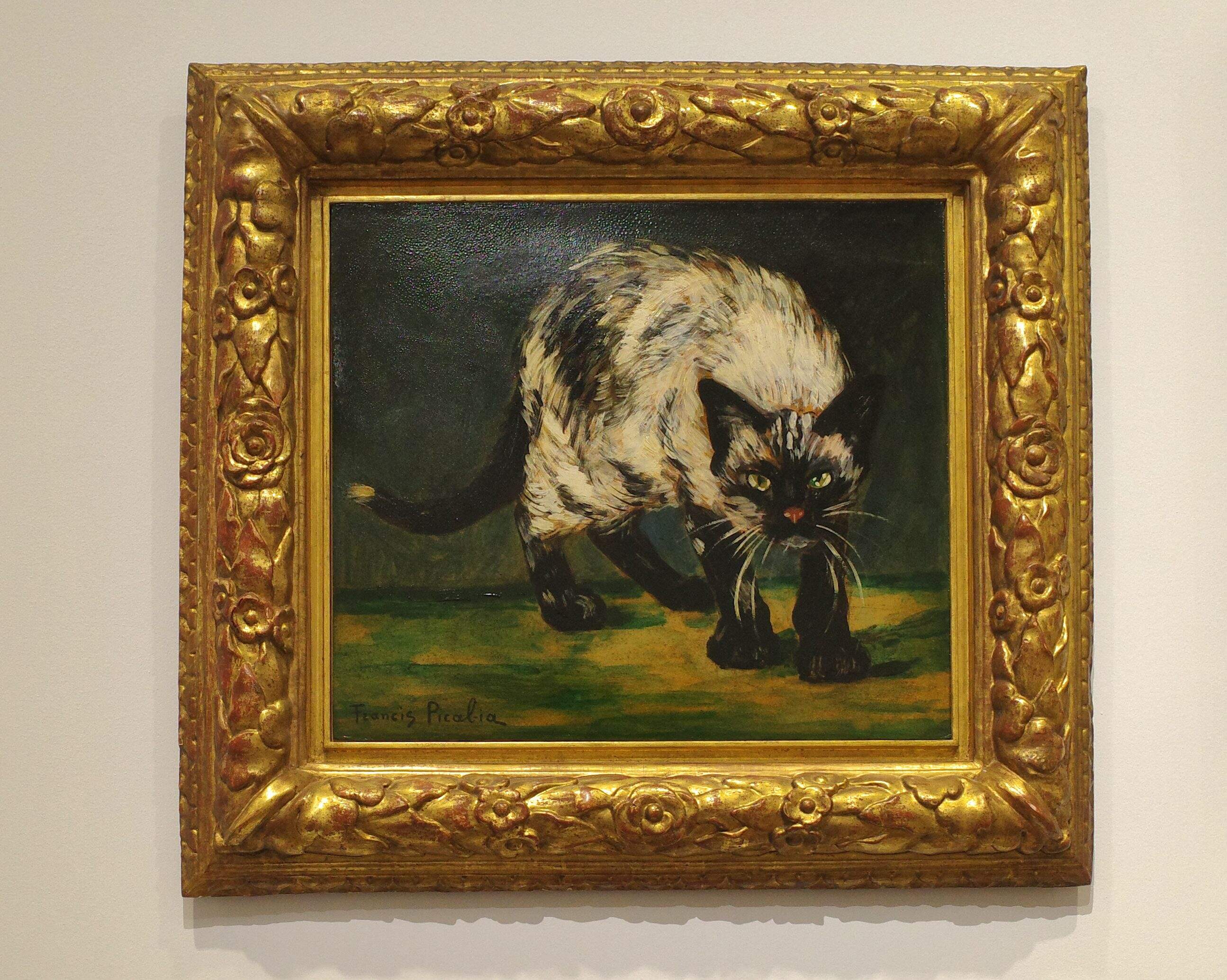 Le chat (meilleur titre de l'expo, enfin lui au moins est dans le sujet), Francis Picabia 1938, huile.